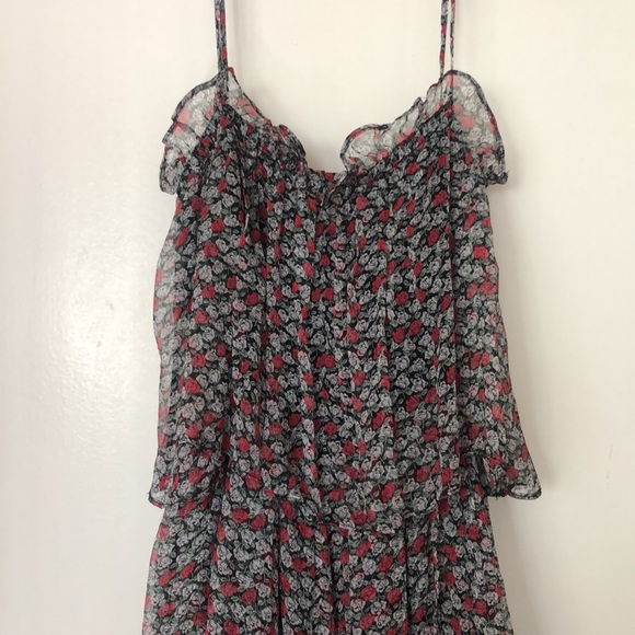 KITE & BUTTERFLY FLORAL 3 TIER FLOWY MAXI DRESS - Picture 4 of 11